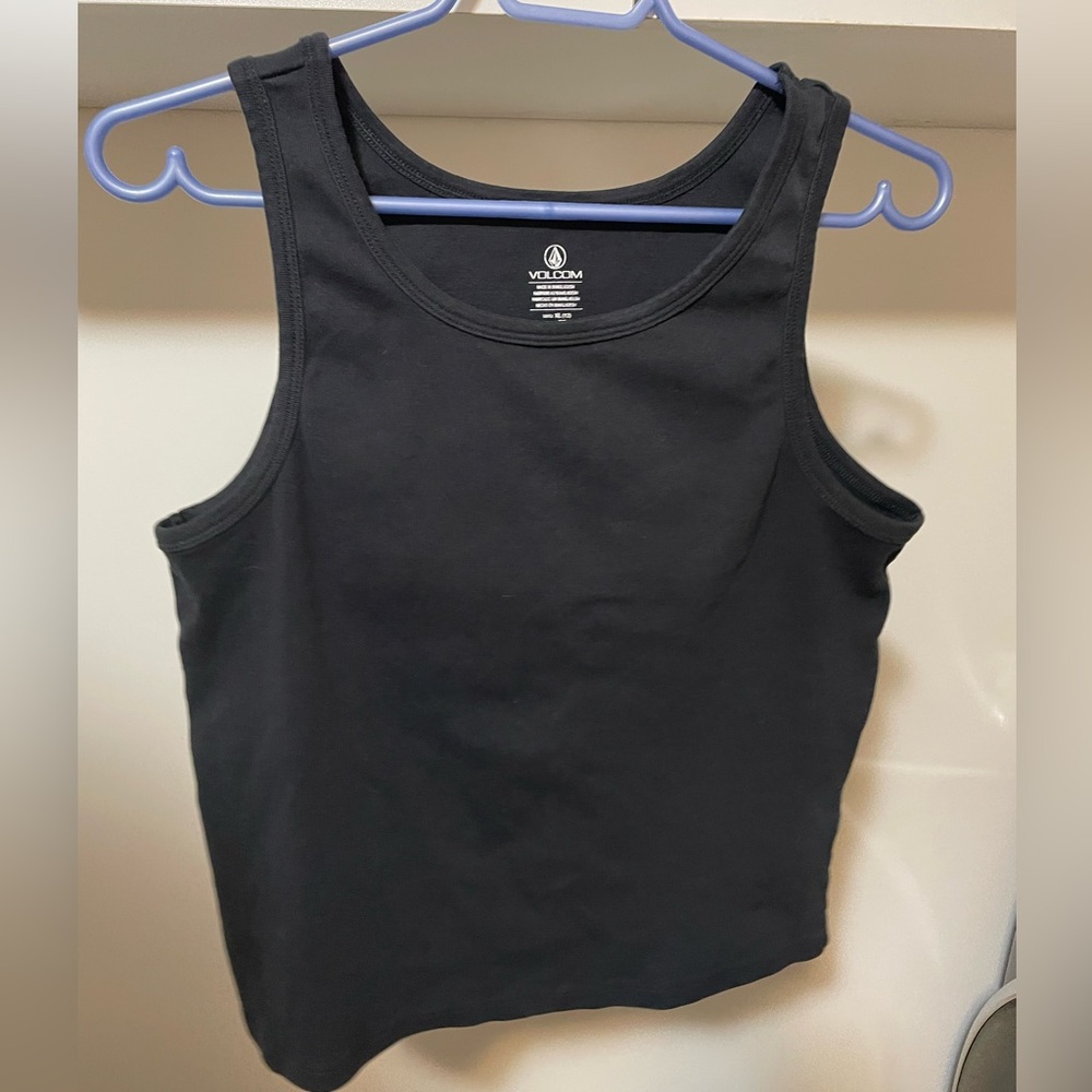 Volcom Classic Black Crop Tank Top